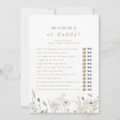 ALYSSA誰がママのパパ赤ちゃんシャワーのゲームカード 招待状 (正面)