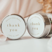 ALYSSA金ゴールドユニークシンプルベビーシャワーありがとう ラウンドシール