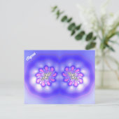 ALYSSA～3Dフラクタルデザイン～ピンクブルーマウーブ～ ポストカード (スタンド正面)