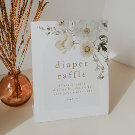 ALYSSA Bohoアーチフラワーベイビーシャワーオムツラッフル 台座サイン