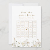 ALYSSA Boho Flower Find the Guest Bingoゲームカード 招待状 (正面)