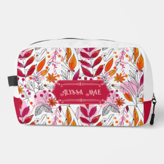 Alyssa Mae手描きピンクとオレンジ色の葉 ドップキット