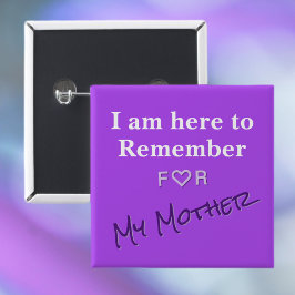 ALZパープルアルツハイマー病認識度介護者 缶バッジ