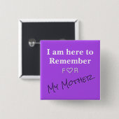 ALZパープルアルツハイマー病認識度介護者 缶バッジ (正面&裏面)