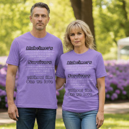 ALZ Purple Alzheimers Disease Awareness Survivors トライブレンドTシャツ