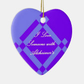 Alzheimerのスカンジナビアのハートのオーナメント セラミックオーナメント (右)