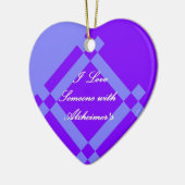 Alzheimerのスカンジナビアのハートのオーナメント セラミックオーナメント (左)