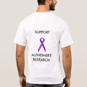 Alzheimerの認識度のリボンのTシャツ Tシャツ (裏面)