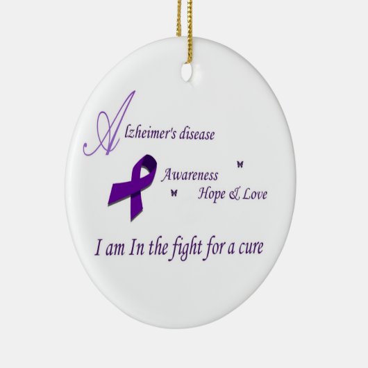 Alzheimerの認識度の写真のオーナメント セラミックオーナメント (右)
