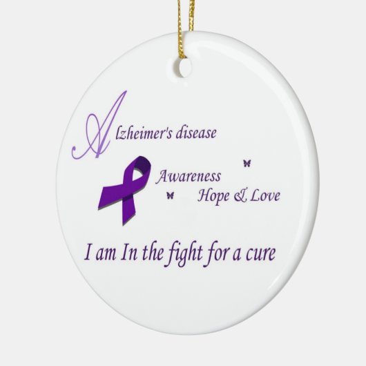 Alzheimerの認識度の写真のオーナメント セラミックオーナメント (左)