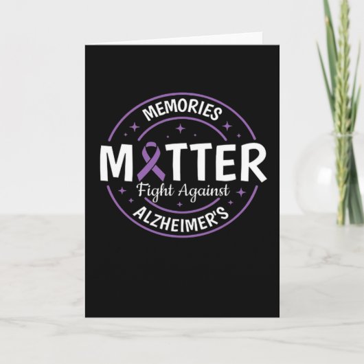 Alzheimer Brain Awareness Support Memories Matter カード (正面)
