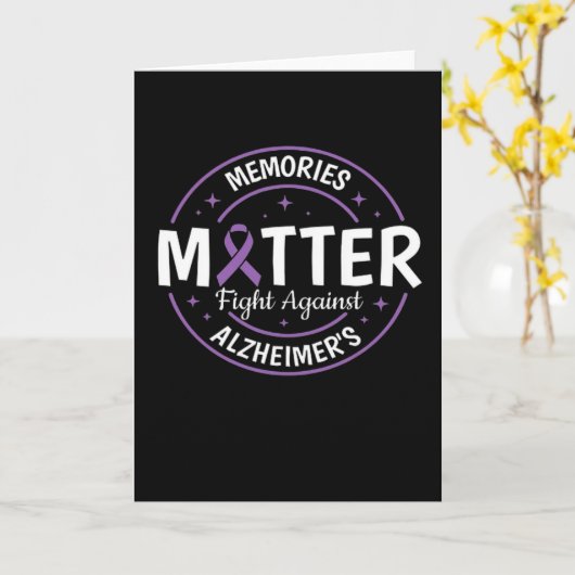 Alzheimer Brain Awareness Support Memories Matter カード (黄色い花)
