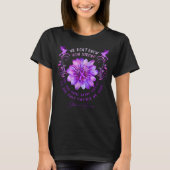 ALZHEIMER S認識度の花Strを知らない Tシャツ (正面)