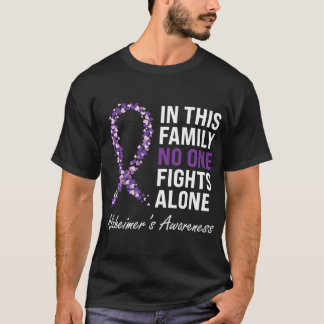 Alzheimer_s認識度パープルリボン認知症ママD Tシャツ