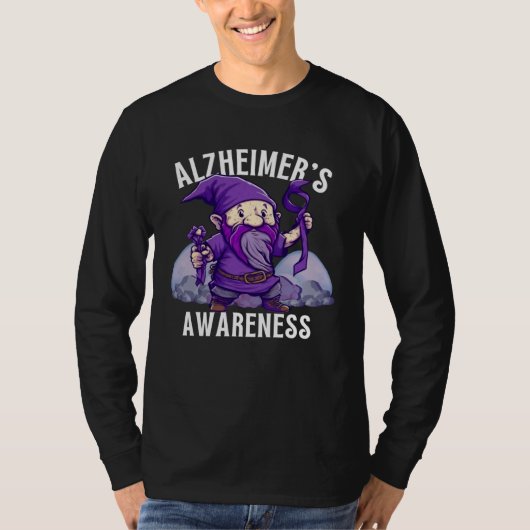 Alzheimer s Awareness Month Alzheimer Gnomes Purpl Tシャツ (正面)