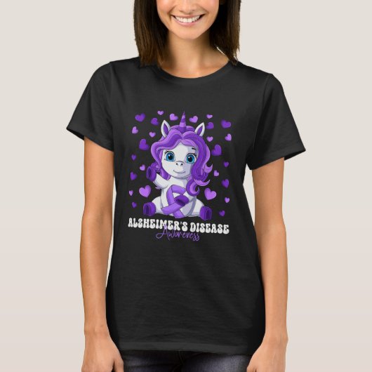 Alzheimer s Disease Awareness Month Purple Ribbon  Tシャツ (正面)