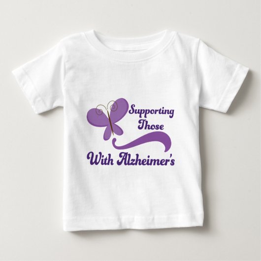Alzheimersとのそれらの支持 ベビーTシャツ (正面)