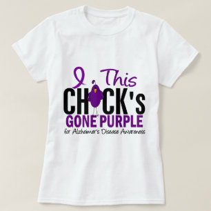 Alzheimersの病気のひよこによって行く紫色 Tシャツ