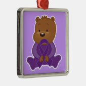 Alzheimersの病気の認識度くまの記念品 メタルオーナメント (右)