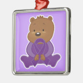 Alzheimersの病気の認識度くまの記念品 メタルオーナメント (左)