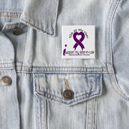 Alzheimersの病気私は私の義理の姉妹を支えます 缶バッジ (インサイチュ)