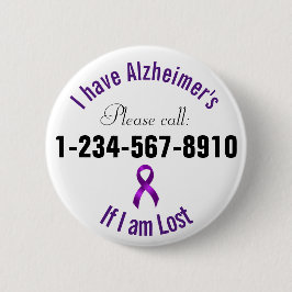 Alzheimersの緊急の接触 缶バッジ