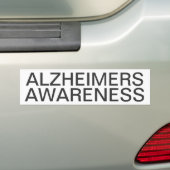 Alzheimersの認識度 バンパーステッカー (車上)