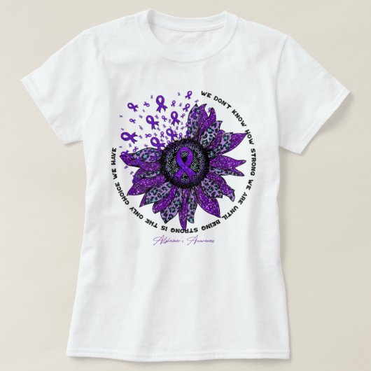 Alzheimer'S Awareness Awareness Sunflower Flower W Tシャツ (デザイン正面)