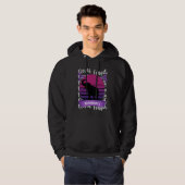 Alzheimer's Awareness Elephant Retro Sunset Purple パーカ (正面フル)