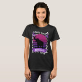 Alzheimer's Awareness Elephant Retro Sunset Purple Tシャツ (正面フル)