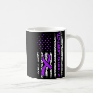 Alzheimer's awareness fight american usa flag コーヒーマグカップ