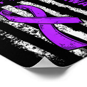 Alzheimer's awareness fight american usa flag ポスター (角)