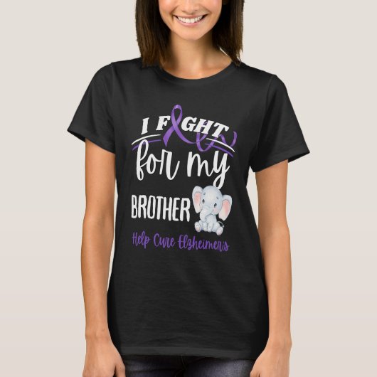 Alzheimer's Awareness I Fight Brother Alzheimer's Tシャツ (正面)