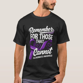 Alzheimers Awareness Purple Ribbon Supporter Alzhe Tシャツ