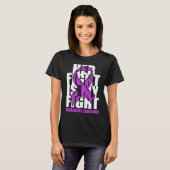 Alzheimer's Caregiver Awareness Purple Ribbon Her Tシャツ (正面フル)
