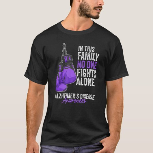 Alzheimer's Disease Awareness Month Gloves Purple Tシャツ (正面)