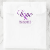 Alzheimer's Disease Awareness Purple Ribbon ラウンドシール (バッグ)