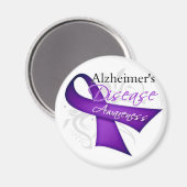 Alzheimer's Disease Awareness Ribbon マグネット (正面/裏面)