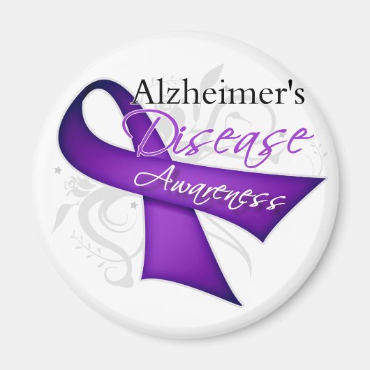 Alzheimer's Disease Awareness Ribbon マグネット (正面)
