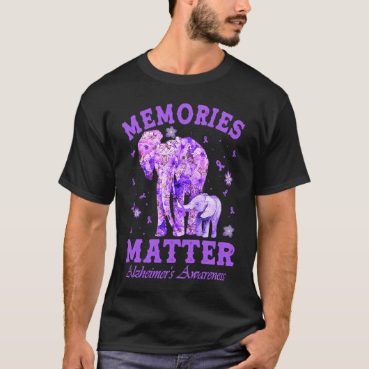Alzheimeru2019s Awareness Memories Matter Purple E Tシャツ (正面)