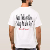 AMの馬鹿を忙しい保って下さい Tシャツ (裏面)