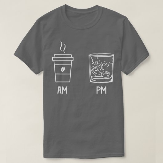 AMコーおもしろいヒーPM勝ち男性女性 Tシャツ (デザイン正面)