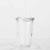 AMコーヒー、PMワイン白黒カスタム文字カジュアル アクリルタンブラー (右)