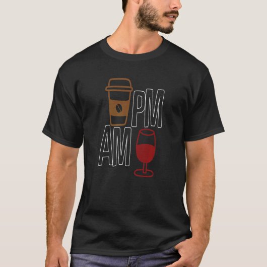 AMコーヒーPMウィンアパレル皮肉 Tシャツ (正面)