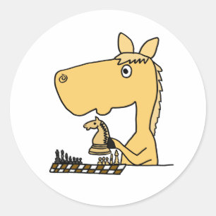 AMチェスの漫画を遊んでいる馬 ラウンドシール