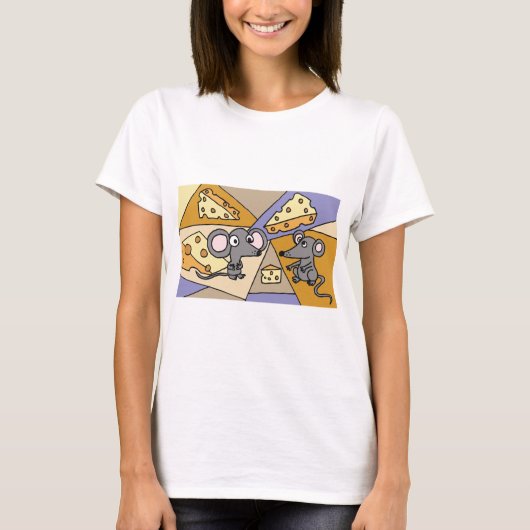 AMネズミおよびチーズ芸術 Tシャツ (正面)