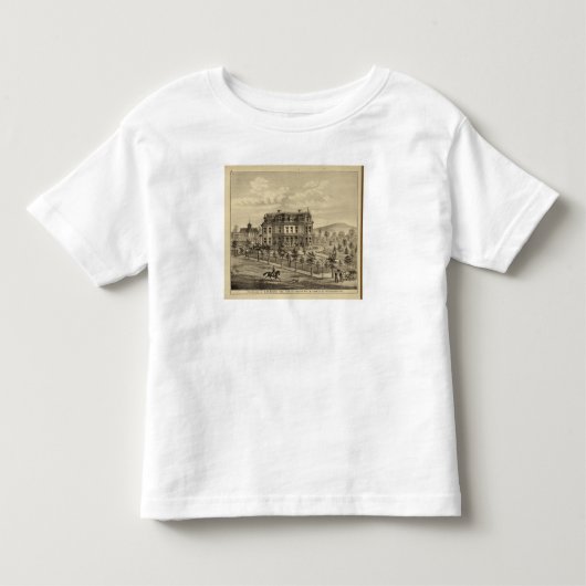 AMブラウンの住宅 トドラーTシャツ (正面)