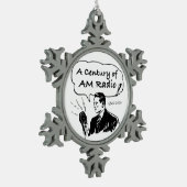 AMラジオ放送の世紀 スノーフレークピューターオーナメント (左)