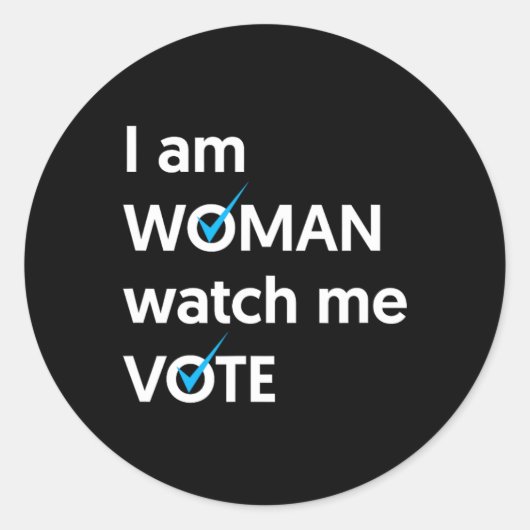 Am女性私の投票を見る2024ブルーウェーブ投票 ラウンドシール (正面)