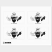 Am蔵書票 – ブラッククラウン 長方形シール (シート)